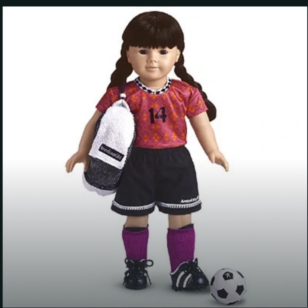 American Girl Purple Soccer Outfit